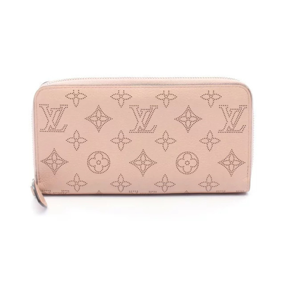 Louis Vuitton Zippy Wallet Mahina Magnolia Pink Round Long Leather Pink